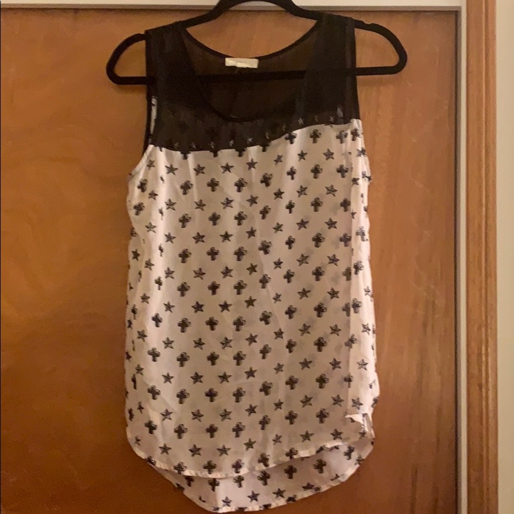 Sheer sleeveless blouse